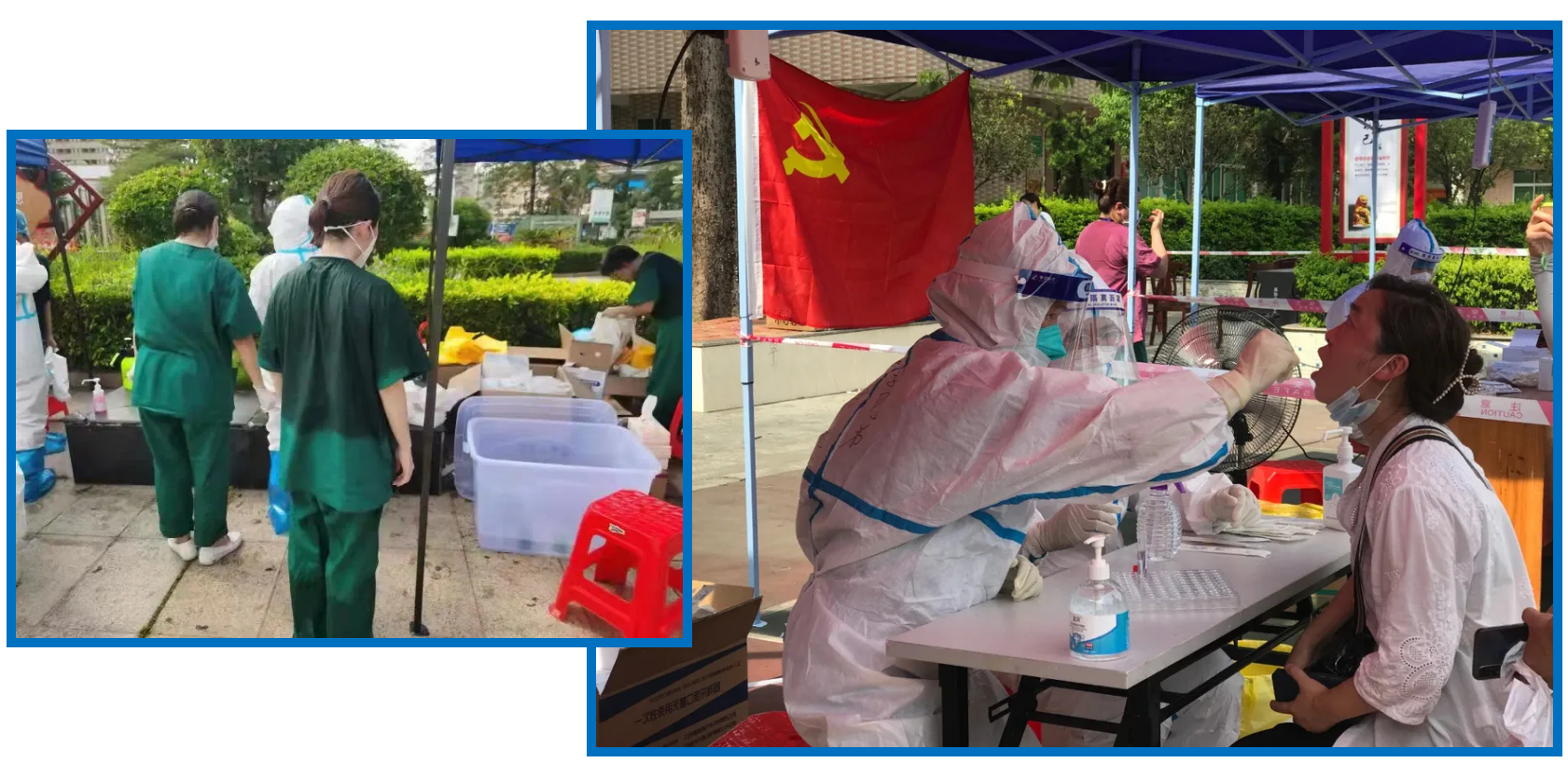 一線醫(yī)護(hù)人員在高溫下工作 一線醫(yī)護(hù)人員在高溫下工作